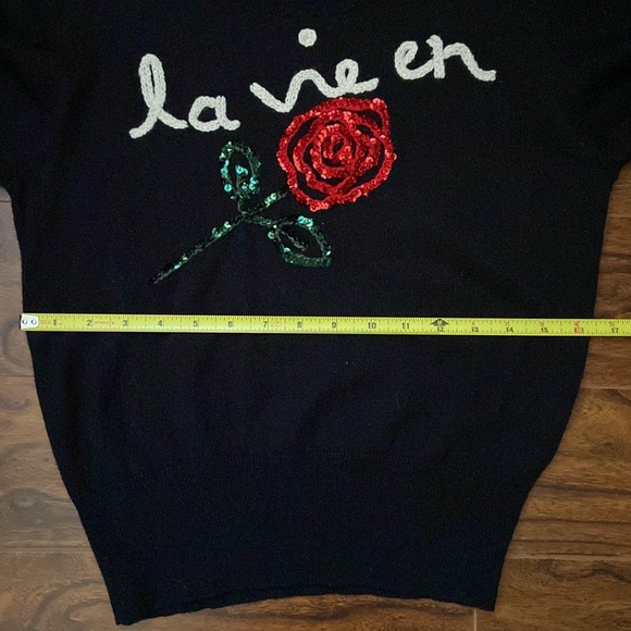French Connection La vie en sequin detail sweater wool blend in size S - Picture 7 of 11